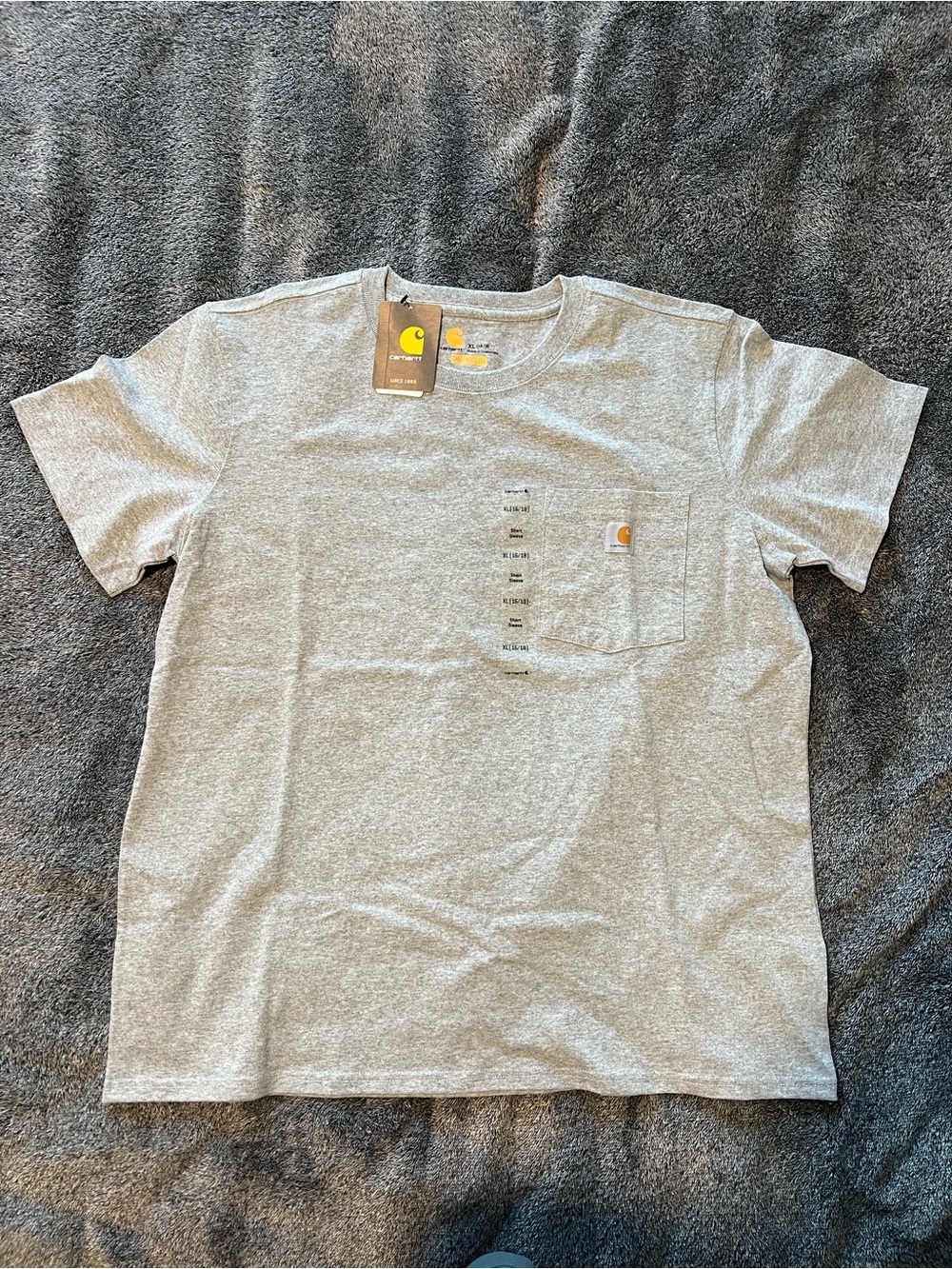 Carhartt Heather Gray and Short-Sleeve Pocket Tee